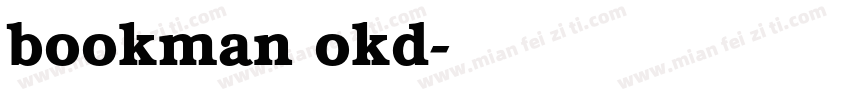bookman okd字体转换